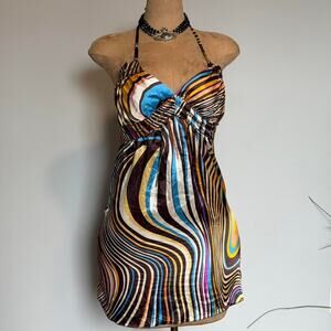Charlotte russe y2k psychedelic halter